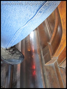 The spitoon at the base of the bar at The Brick saloon in Roslyn still operates today as it did over 120 years ago.  No one used it while we were there.