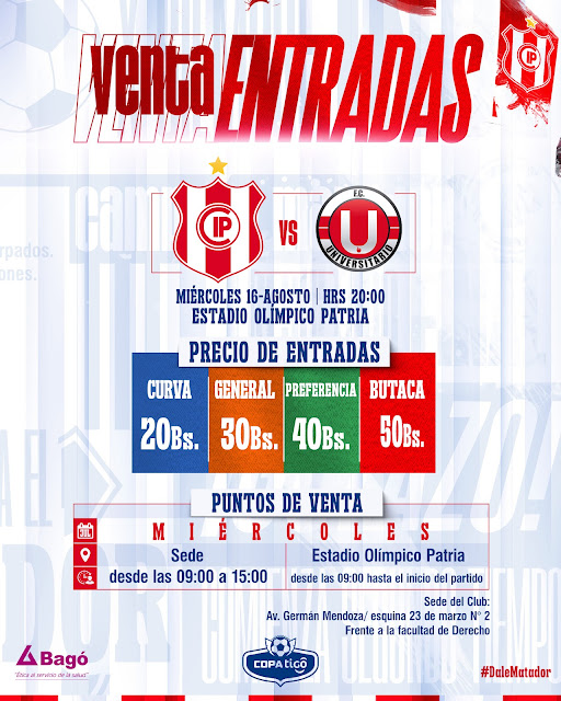 Venta de Entradas Independiente vs Universitario de Vinto