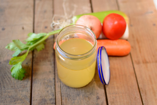 Receta caldo casero de verduras