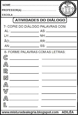 carnaval,gênero textual,diálogo