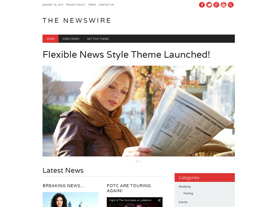 Download Gratis The Newswire Wordpress Theme , News , Magazine