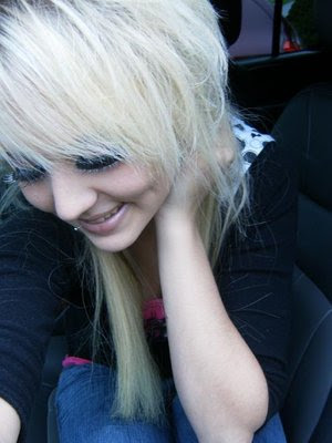 Blonde Scene Hair Girls. blonde medium emo hairstyles