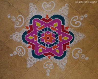 Multi color Rangolis