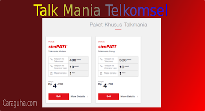 Paket TM (Talk Mania) Telkomsel