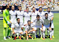 REAL MADRID C. F. - Madrid, España - Temporada 2014-15 - Diego López, Pepe, Diego Llorente, Raúl de Tomás, Illarramendi, Nacho y Carvajal; Lucas Vázquez, Bale, Medrán e Isco - REAL MADRID 1 (Bale), INTERNAZIONALE DE MILÁN 1 (Icardi) En los penaltys 2 (Lucas Vázquez y Nacho) a 3 (Vidic, Juan Jesús e Icardi) para el Inter - 27/07/2014 - Partido amistoso para la International Champions Cup - Berkeley, San Francisco, Estados Unidos, estadio de la Universidad de California