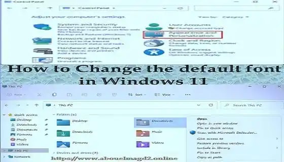 How to Change the default font in Windows 11