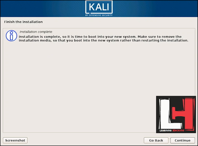 kali linux installation for 