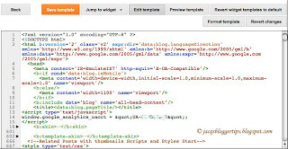 Screenshot to show the features of the new Template HTML Editor