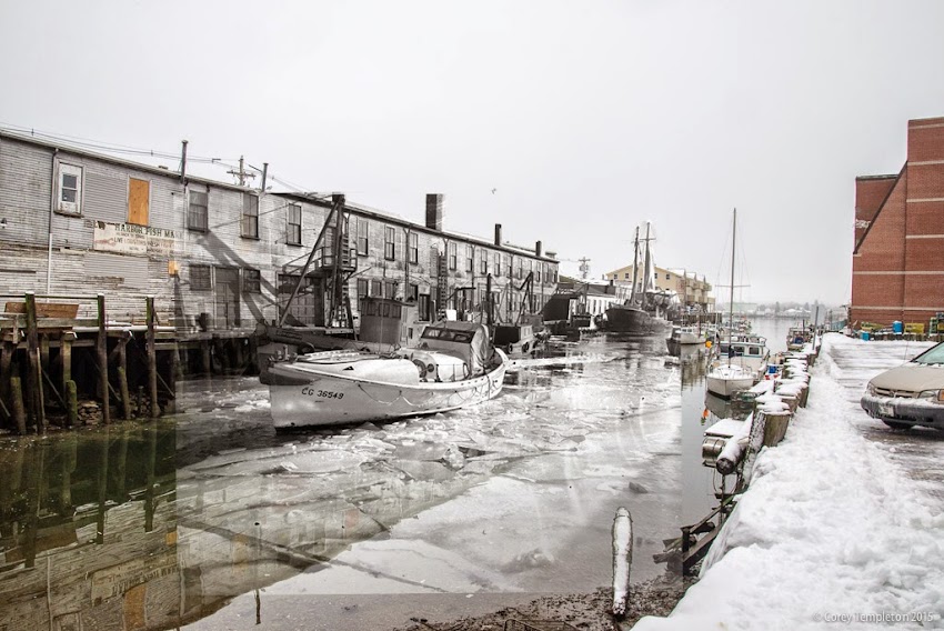 Portland, Maine January 2015 Custom House Wharf Old Port looking into the past photo by Corey Templeton