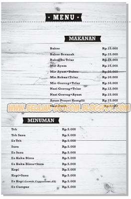 Cara Membuat Daftar Menu Makanan di CorelDRAW