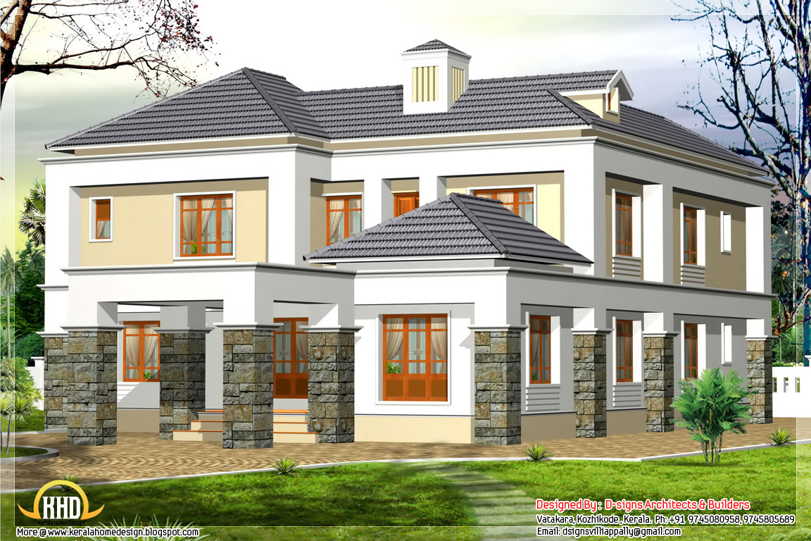 Western style box elevation - 2600 sq.ft. - Kerala home design and ...