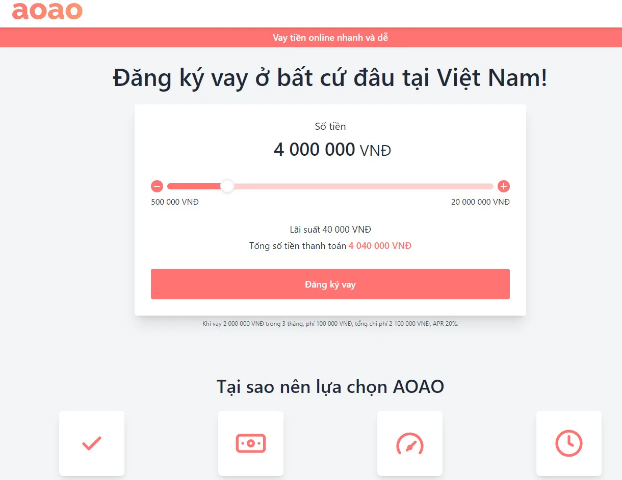 Vay online Aoao Credit