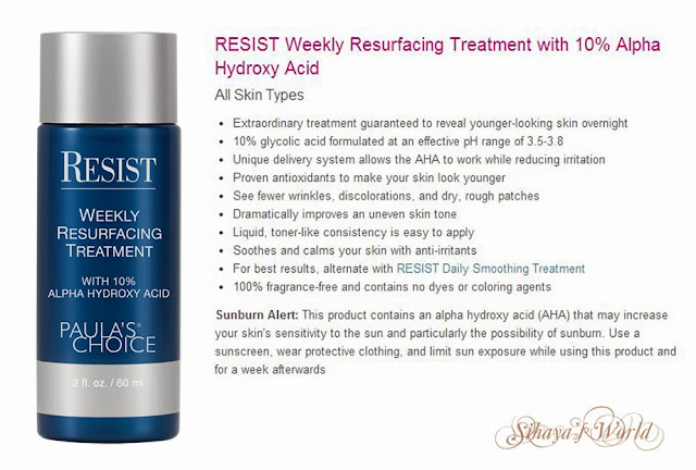 Review Paula's Choice Resist Weekly Resurfacing Treatment 10% AHA, paula's choice, AHA, paula's choice resist, chống lão hóa, paula choice resist, aha paula's choice