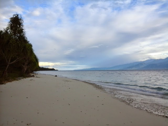 White sandy beach in Mansinam island