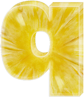 Alfabeto en Piña con Minúsculas y Números. 