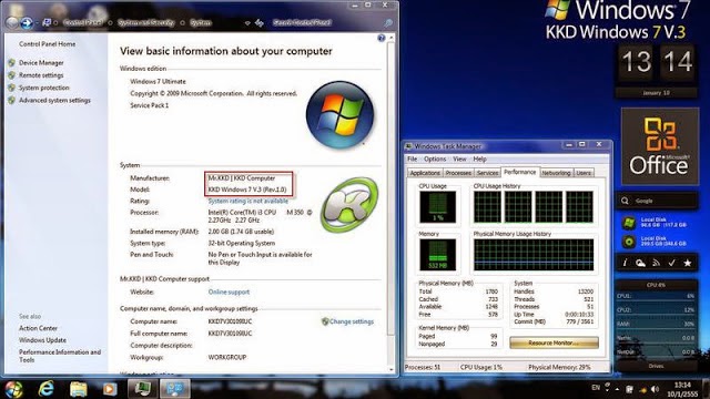 Ghost KKD Win7 V.3 Rev1 [32Bit] สวย เท่ กินแรมน้อย