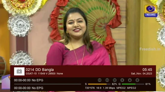 DD Bangla TV is available on channel number 93