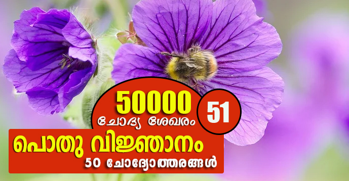 Kerala PSC | General Knowledge | 50000 Questions - 51