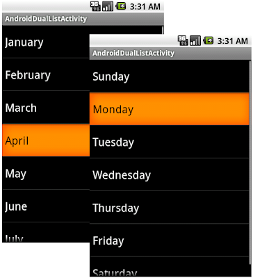 ListActivity with two List 