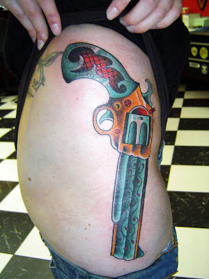 Gun Hip Tattoo Design Picture Gallery - Gun Hip Tattoo Ideas