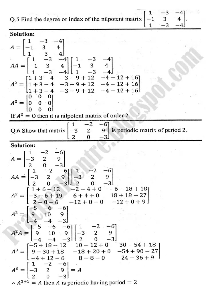 matrices-and-determinants-review-exercise-2-6