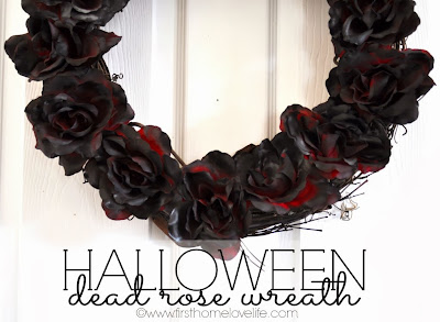 dead roses diy wreath halloween