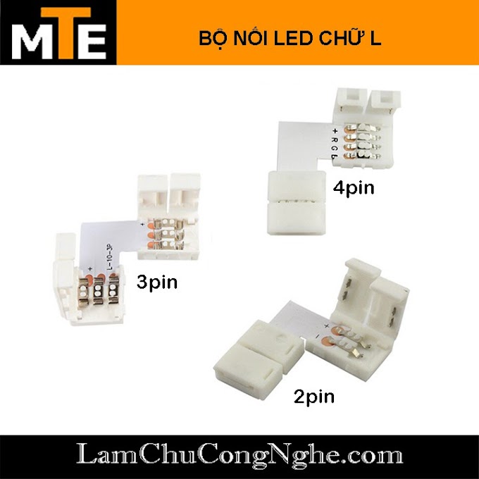[ lamchucongnghe ] Bộ nối Led CHỮ L loại 10mm 2PIN, 3PIN, 4PIN – Sử dụng cho dây led