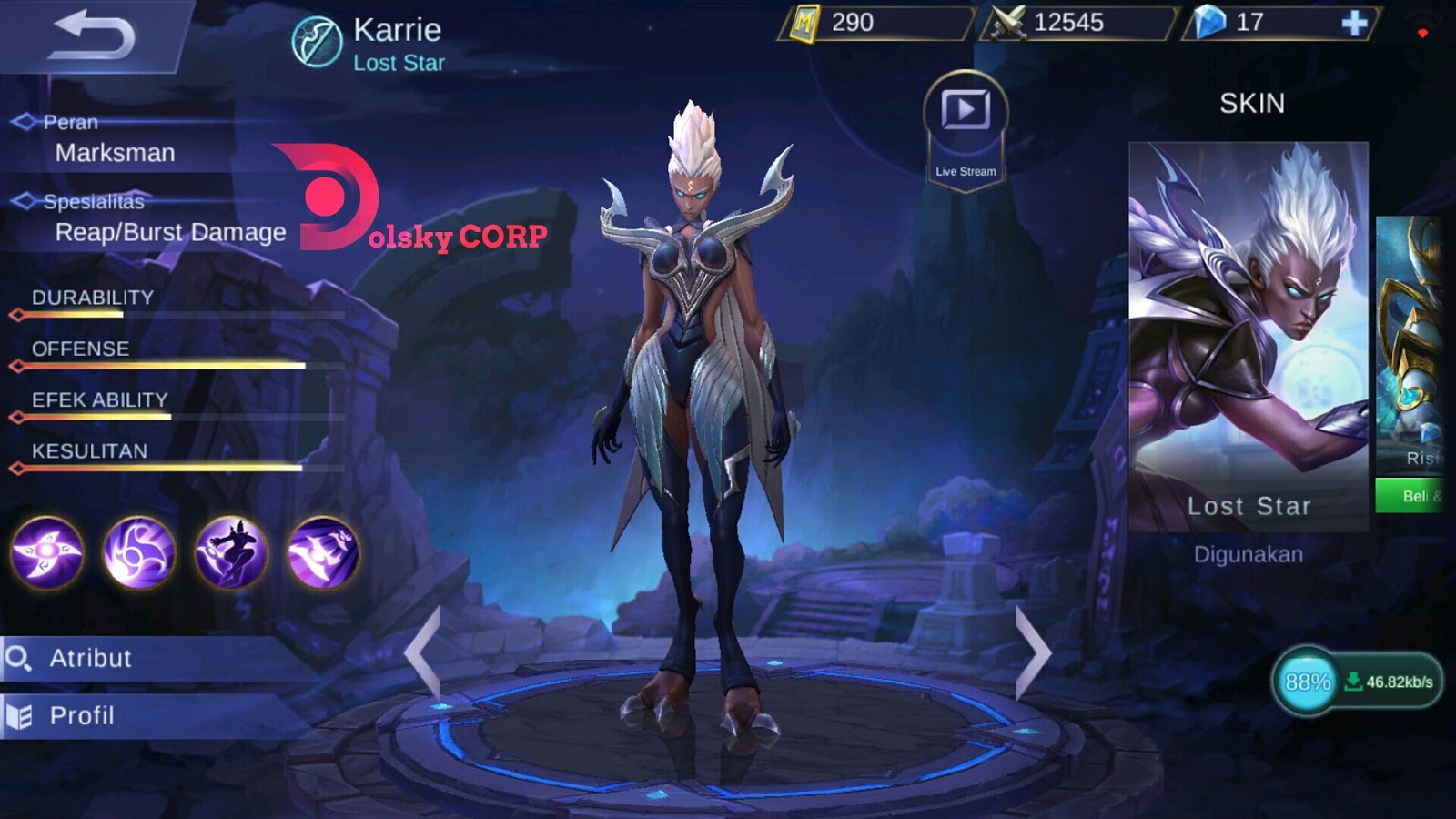 Builds Gear Hero Karrie Lost Star Attack Speed Damage Set Up