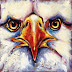 ORIGINAL CONTEMPORARY BALD EAGLE on CANVAS in OILS by OLGA WAGNER
