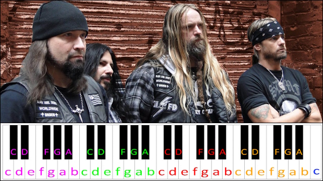 In This River by Black Label Society Piano / Keyboard Easy Letter Notes for Beginners