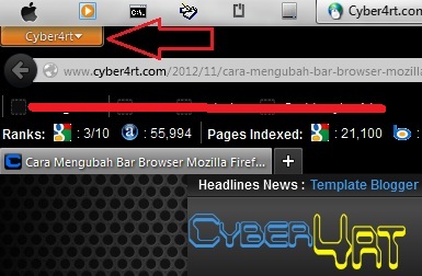 Cara Mengubah Bar Browser Mozilla Firefox