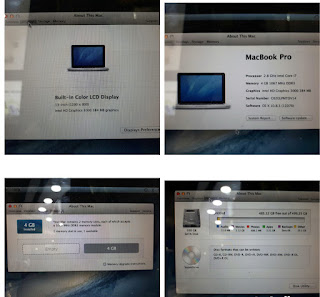Laptop MacBook Pro A1278 13inch 2.8GHz Core i7 RAM 4GB HDD 500GB Seken