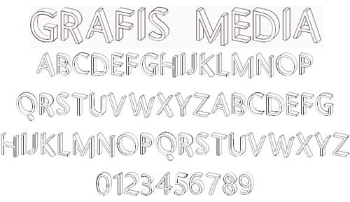 15 Font Bentuk Balok 2D dan 3D Keren - GRAFIS - MEDIA