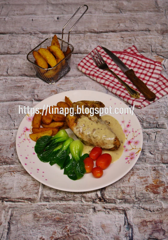 Grill Chicken With Mushroom Sauce Resepi Mudah Dan Sangat 