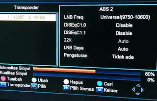 Cara tracking smv freesat mmp raja ampat satelit ABS 2