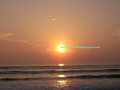 Sun in the beach of Cox's Bazar,Bangladesh