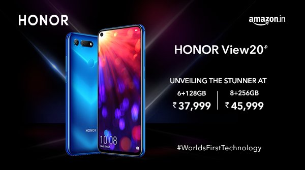 "Honor View 20 Launched in India"