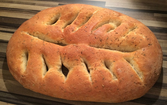 Photo of my finished Paul Hollywood's Herb Fougasse