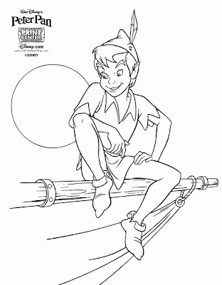 Peter  Coloring Pages on Peter Pan Coloring Pages