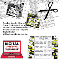 American History Picture Puzzles are great for TEST PREP, UNIT REVIEWS, TEST REVIEWS, and STUDY GUIDES