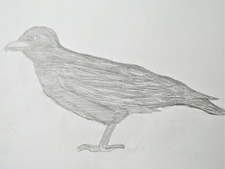 pencil drawing of a rook