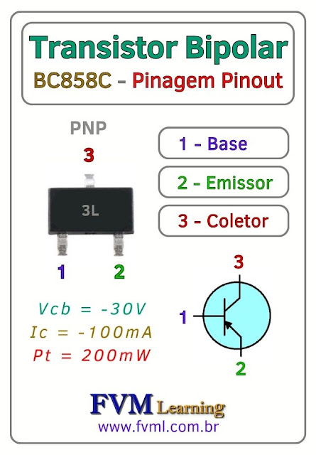 Datasheet-Pinagem-Pinout-transistor-pnp-SMD-BC858C-(3L)-Características-Substituição-fvml