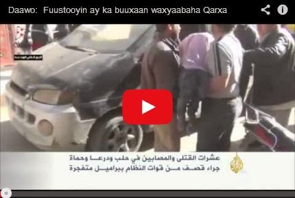 Daawo Muuqaal :- Fuustooyin ay ka buuxaan waxyaabaha Qarxa oo lagu Garaacay Shacabka ku Dhaqan Magalada Xalab.