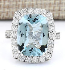 Aquamarine engagement Ring