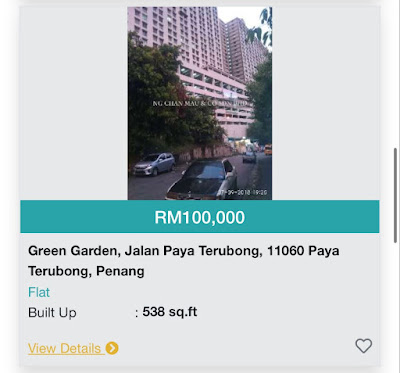 Rumah Flat di Penang di Lelong pada Harga RM100,000