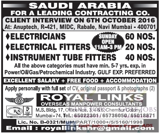 Excellent salary jobs for KSA