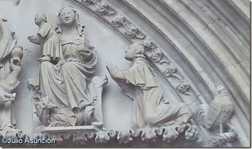 Iglesia de Santa María de Ujué - Virgen y donante