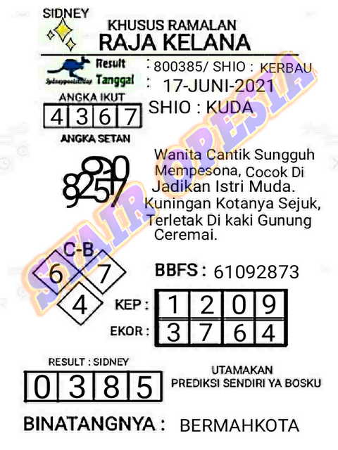 Prediksi Togel Sydney 17 Juni 2021 Prediksi188 Togel Sydney Sgp Hk