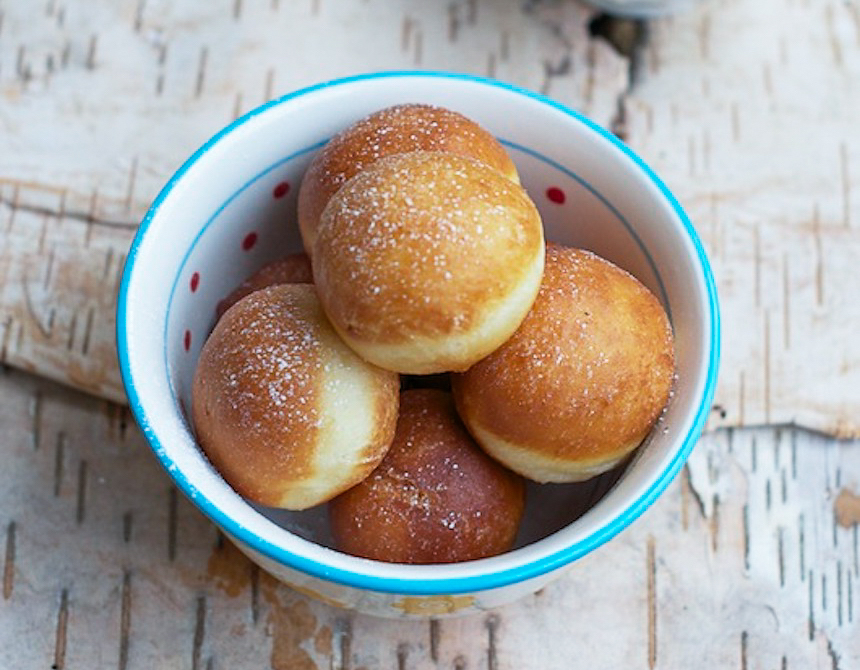 Meyer Lemon Pastry Cream Mini Doughnuts