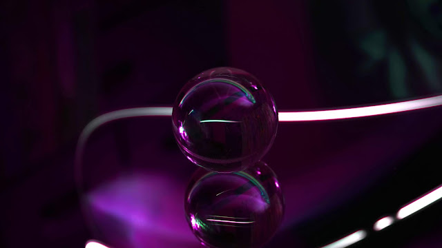 Ball, Glass, Purple, Transparent